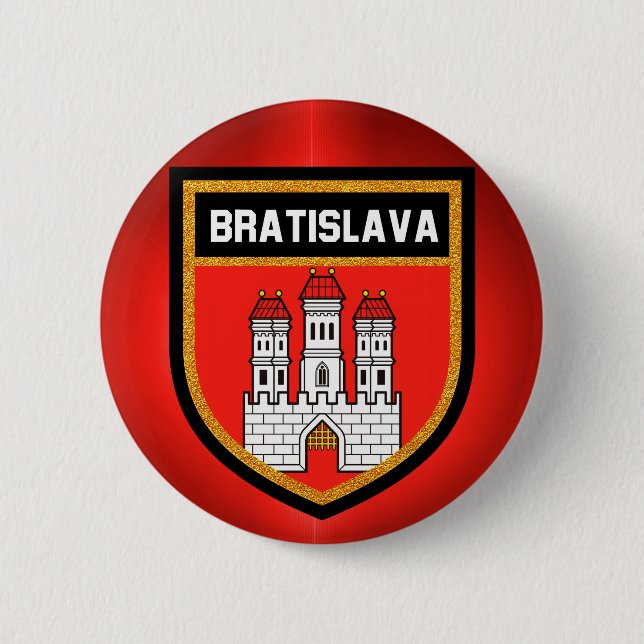 Bratislava-Flagge Button (Vorderseite)