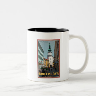 Bratislava- - Michael-Turm Zweifarbige Tasse