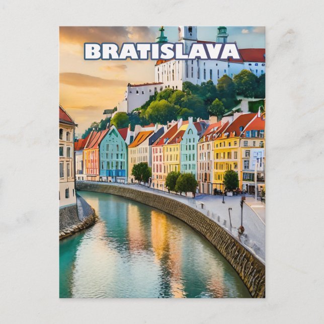 Bratislava, Perle am Ufer der Donau Postkarte (Vorderseite)