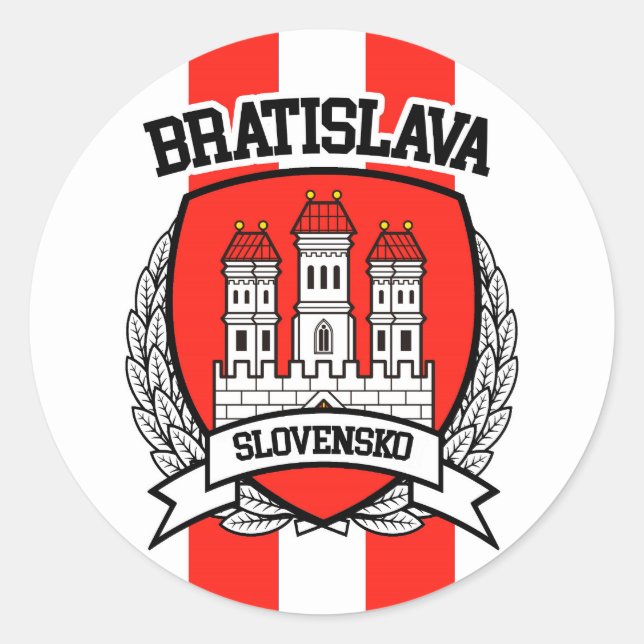 Bratislava Runder Aufkleber (Vorderseite)