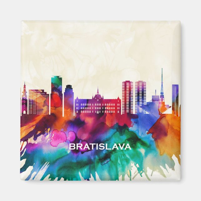 Bratislava Skyline Magnet (Vorne)