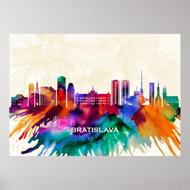 Bratislava Skyline Poster (Vorne)