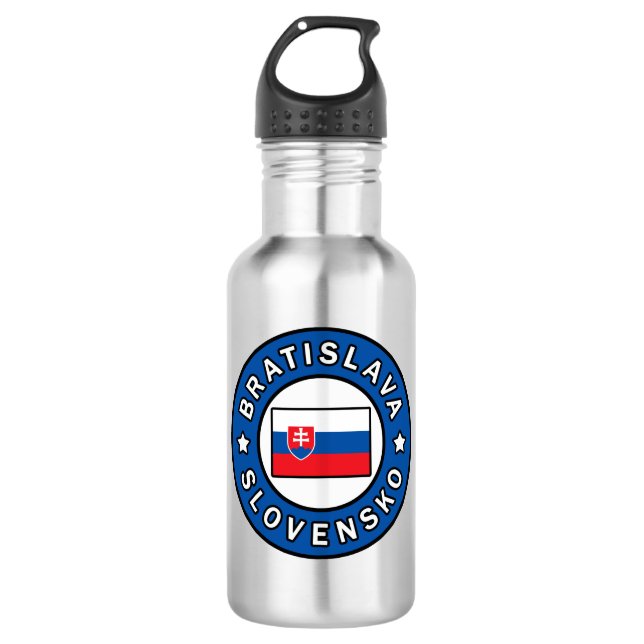 Bratislava Slowakei Edelstahlflasche (Vorderseite)