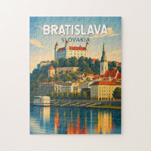 Bratislava Slowakei Illustration Reise Kunst Retro