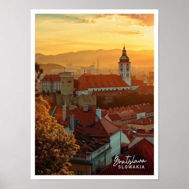 Bratislava Slowakei Kunstreise berühmter Ort Poster (Vorne)