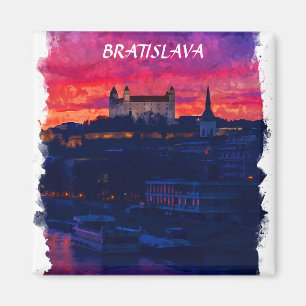 Bratislava Slowakei Night City View Magnet