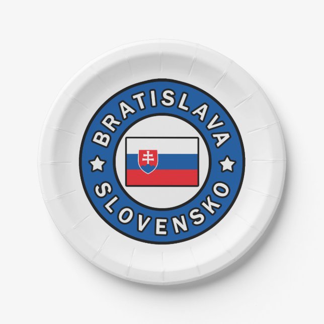 Bratislava Slowakei Pappteller (Vorderseite)