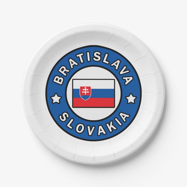 Bratislava Slowakei Pappteller (Vorderseite)
