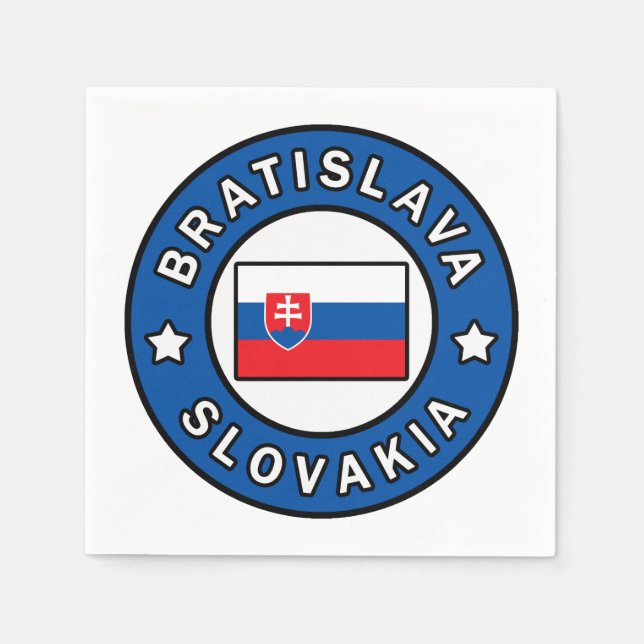 Bratislava Slowakei Serviette (Vorderseite)
