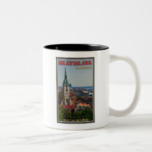 Bratislava-Stadtbild Zweifarbige Tasse