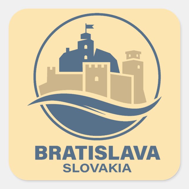 Bratislave Slovakia Europe Quadratischer Aufkleber (Vorderseite)