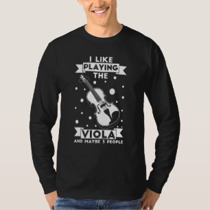 Bratsche Instrument Musiknoten Spieler Lektion Anf T-Shirt