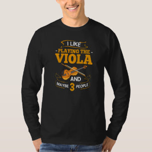 Bratsche Instrument Musiknoten Spieler Lektion Beg T-Shirt