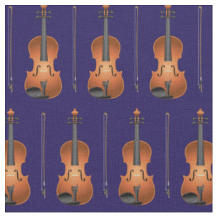 Bratschen-Musik-Musiker-Zimmerdekoration Blau Stoff