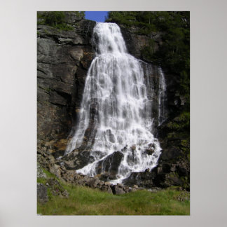 Brattefossen Waterfall Poster