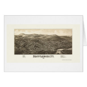 Brattleboro, carte panoramique de VT - 1886