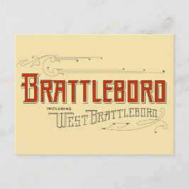 Brattleboro, einschließlich WestBrattleboro Postkarte