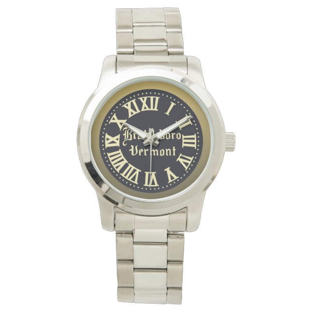 Brattleboro Main Street Watch (dunkel) Armbanduhr (Vorderseite)