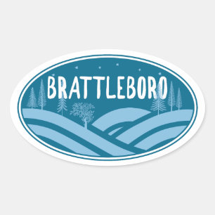 Brattleboro Vermont Außenbereich Ovaler Aufkleber
