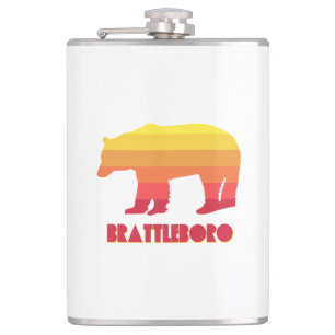 Brattleboro Vermont Rainbow Bear Flachmann