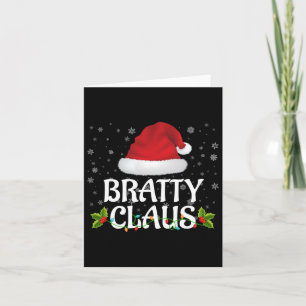 Bratty Claus Christmas Lights Santa Pajama Familie Karte