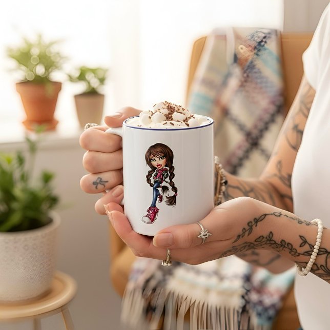 Bratz-Kaffeetasse Zweifarbige Tasse (Von Creator hochgeladen)