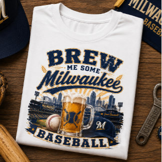 Brau mir etwas Milwaukee Baseball Fan Tri-Blend Shirt