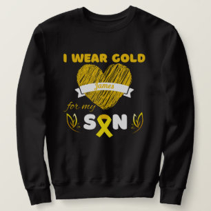 Brauch ich trage Gold für meinen Kinderkrebs Sweatshirt