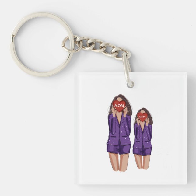 Brauch, Mutter, Tochter, Mutter, Tag, Geschenk, Schlüsselanhänger (Vorderseite)