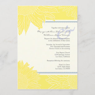 Brauch::Sonnenblumen Hochzeit Einladung: Marine un Einladung