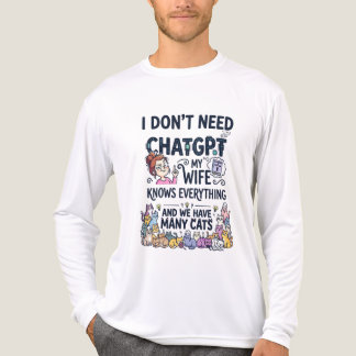 Brauche ChatGPT nicht, meine Frau weiß alles Tri-Blend Shirt
