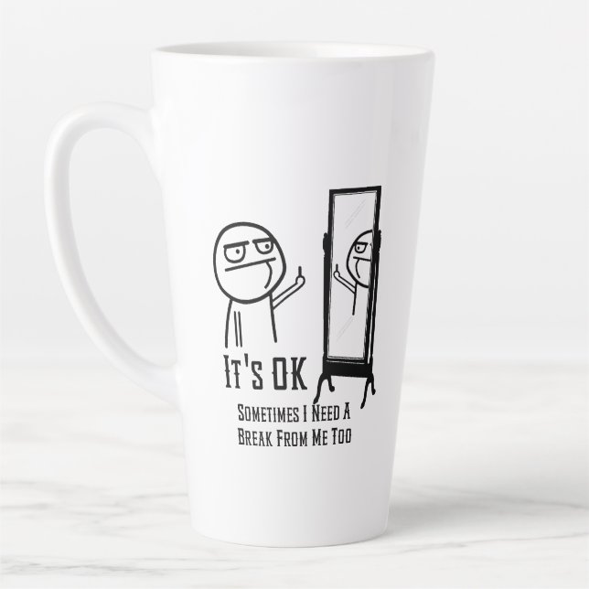 Brauche eine Pause Latte Tasse (Links)