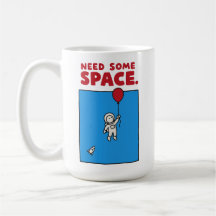 Brauche etwas Platz Lustiger Astronaut-Ballon Welt