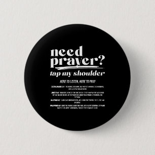 Brauche Gebet Tippe Meine Schulter Christliche Män Button