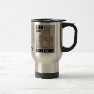 BRAUCHE JETZT KAFFEE! Manx Katze Lustiger Edelstah Reisebecher