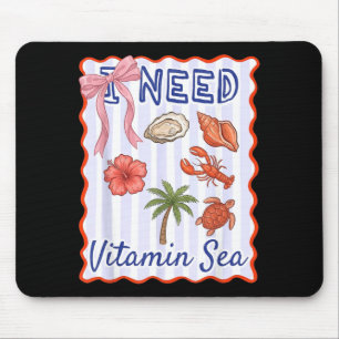 Brauche Ozean Vibes Mädchenhaft Küste nk Schleife Mousepad