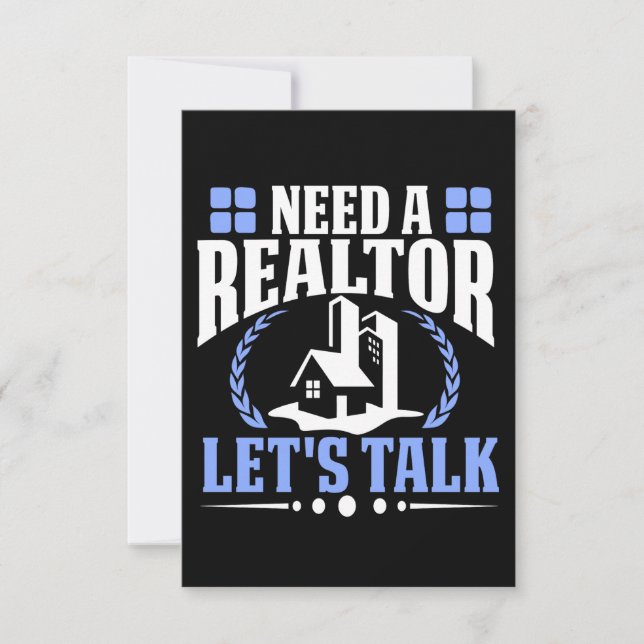 Brauchen Sie einen Realtor? Reales Anwesen Agent v Karte (Vorderseite)