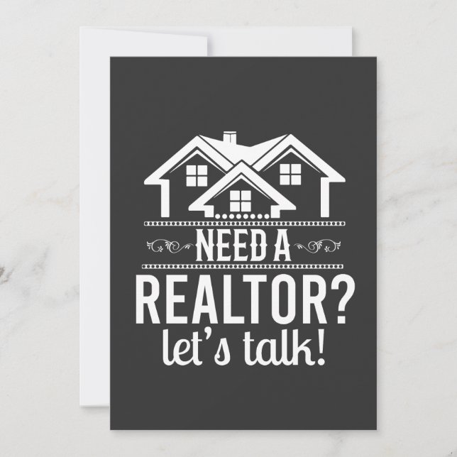 Brauchen Sie einen Realtor? Sprechen wir über echt Einladung (Vorderseite)