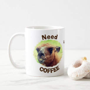 Brauchen Sie Kaffee Spaß Llama Personalisiert Kaffeetasse