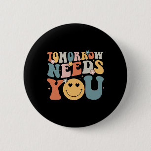 Brauchen Sie Mental Health Awareness Groovy Retro  Button