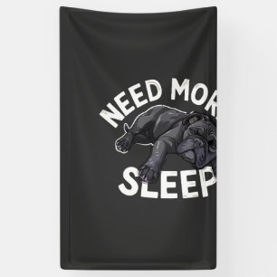 Braucht mehr Schlaf Bulldogge Humor für Hunde Lieb Banner