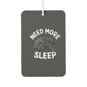 Braucht Mehr Schlaf Bulldogge Illustration Entspan Autolufterfrischer