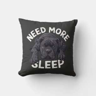 Braucht mehr Schlaf Faules Hund Design für Hunde L Kissen