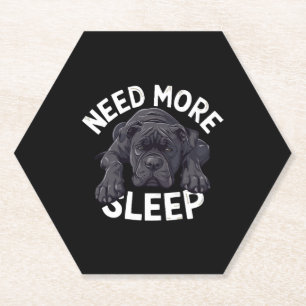 Braucht mehr Schlaf Faules Hund Design für Hunde L Untersetzer