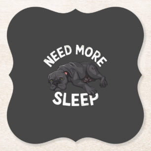 Braucht Mehr Schlaf Müder Hund Illustration für Hu Untersetzer