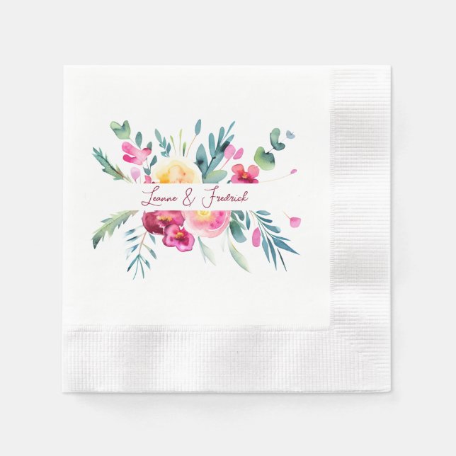 Brauchtum von Rosa und Fushia Serviette (Vorderseite)
