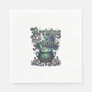Brauen Ärger Kessel Drache Alchemie Kristalle H Serviette