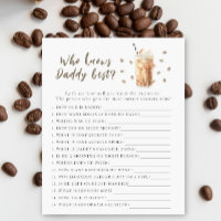 Brauen Babydusche - Spiel, der Papa am besten kenn