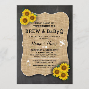 Brauen und BABYQ Baby Duschkabine Sonnenblume Einl Einladung