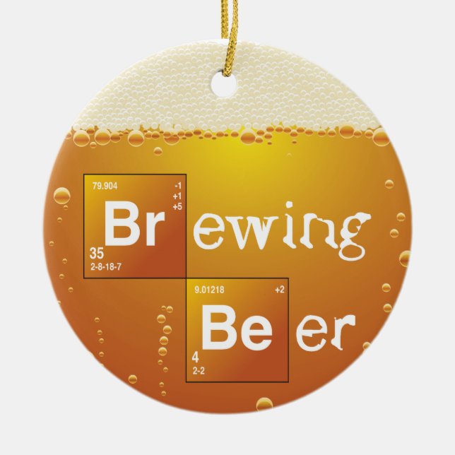 Brauenbier Keramik Ornament (Vorne)